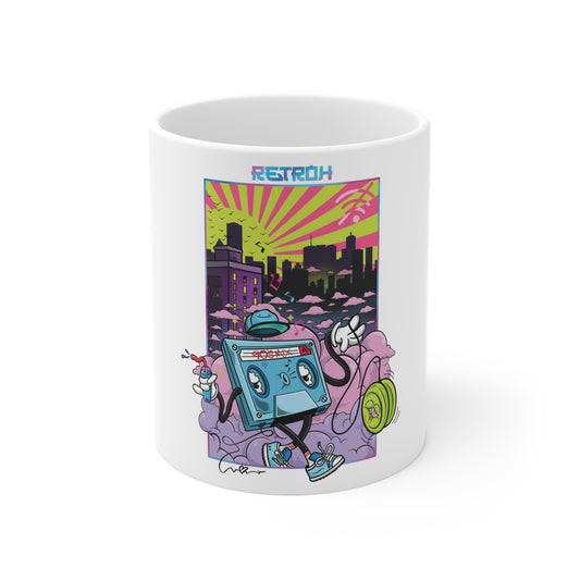 Mug - 90s Mix Tape Themed and Colorful Design